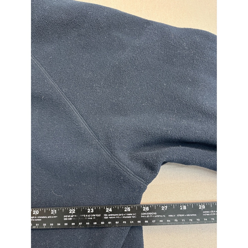 Nautica Mens Fleece Jacket Navy Blue Full Zip Spellout Logo Red Lining XL - Picture 4 of 6